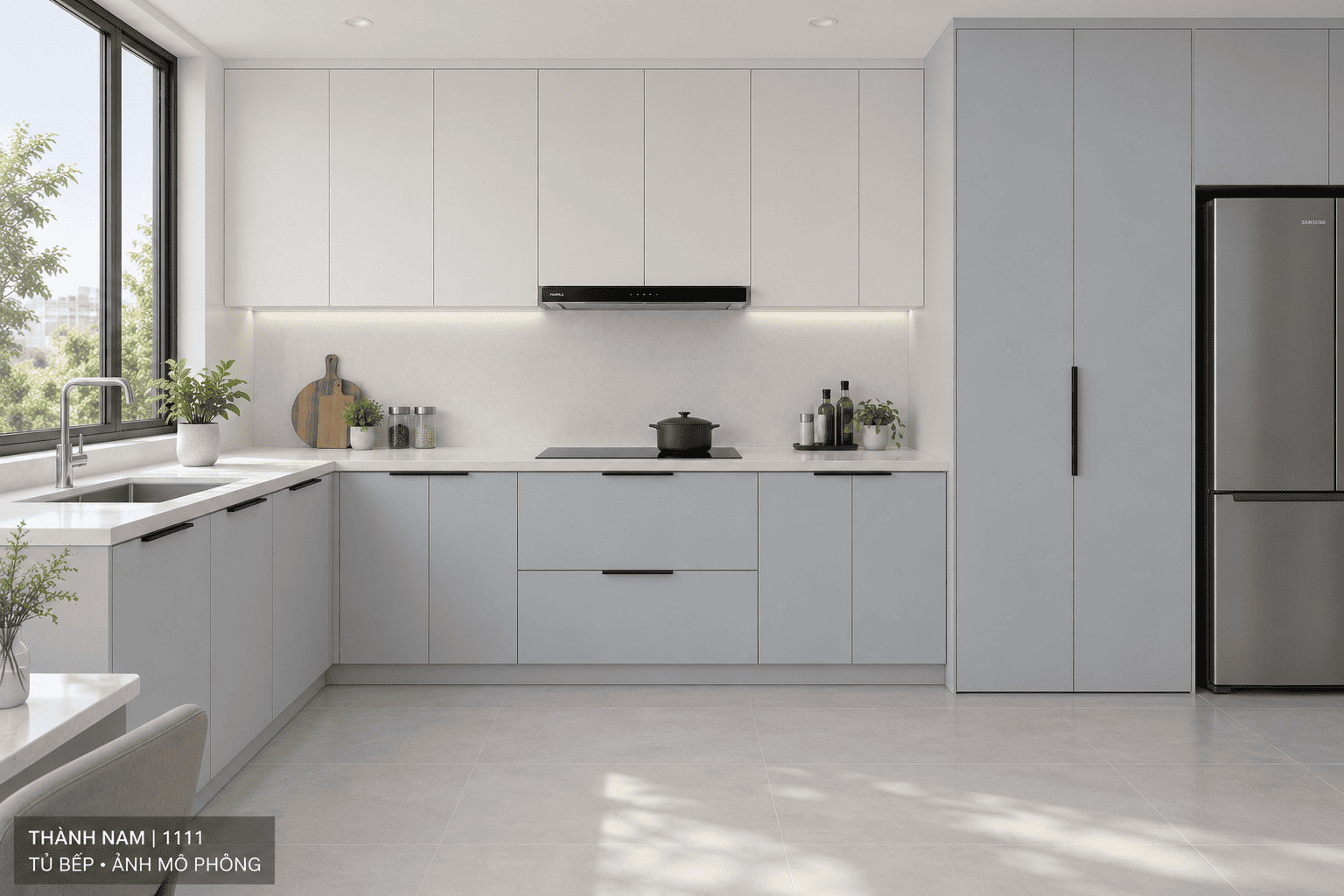 bếp chữ L Thành Nam Plywood 1111