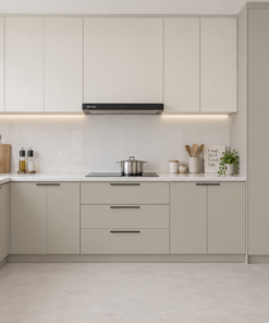Phòng bếp chữ L Thành Nam Plywood 1114